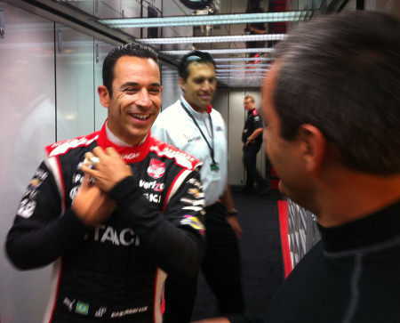 Helio Castroneves and Juan Pablo Montoya